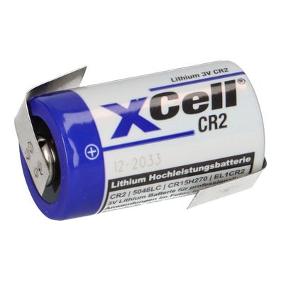 XCell Photobatterie CR2 Lithium 3V / 850mAh Z-Lötfahne