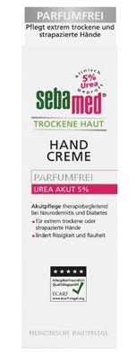 Sebamed Urea Akut 5% Handcreme für trockene Haut, 75ml