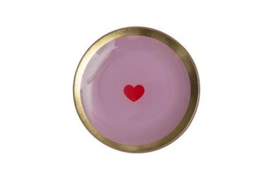 Gift Company Love plates, Glasteller S, Herz, rund, rosa, 1118303012 1 St
