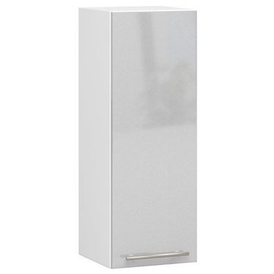 Küchenschrank AKORD OLIWIA W30 Weiß 30 cm Front Metallisch Glanz B30 x H72 x T30 cm