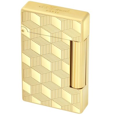 S.T. Dupont Feuerzeug Initial Cube Goldfarben 020841