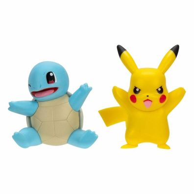 Pokémon Battle Figure First Partner Set Figuren 2er-Pack Shiggy #2, Pikachu #9