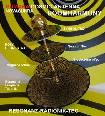 Raumharmonie Cosmic-Resonanz Teslaantennen 5G Elektrosmogschutz Radionik Symbol-TEC