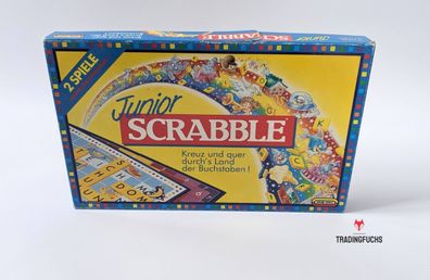 Scrabble Junior Brettspiel von Mattel Wortspiel 2 Spiele doppelter Spielspaß