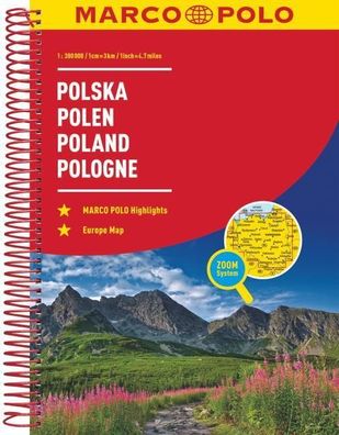 MARCO POLO ReiseAtlas Polen 1:300 000,