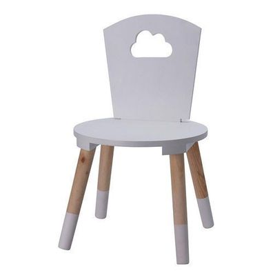 Holzstuhl für Kinderzimmer Tische Stuhl 50 x 32 x 32 cm weiß Braun Dekoration Deko