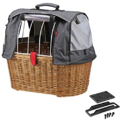 Klickfix Rixen&Kaul Doggy Basket Plus für GTA Hundefahrradkorb Wind & Wetterschutz