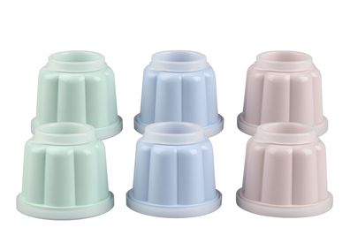 Dr. Oetker Puddingvormen met deksels pudding/baking cases set van 6 stuks