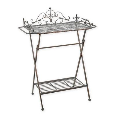 A Wrought IRON Bathroom TABLE, BROWN