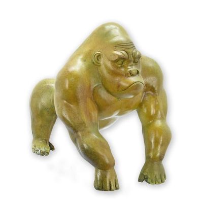 Bronzen BEELD VAN EEN Gorilla