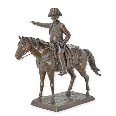 Bronzen BEELD VAN Napoleon TE PAARD