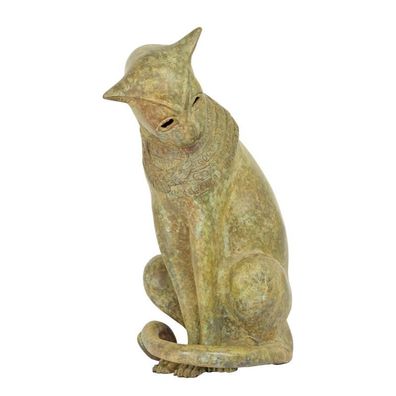 A BRONZE Sculpture OF AN Egyptian CAT