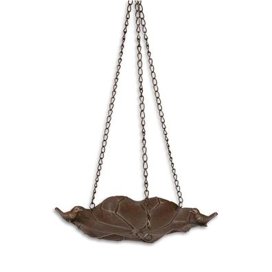 A Hanging IRON BIRD BATH