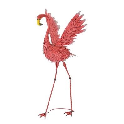 Metalen kleurrijke flamingo