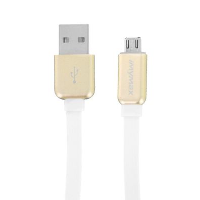 iMYMAX Business Micro USB-Kabel Weiß / Gold DC-007