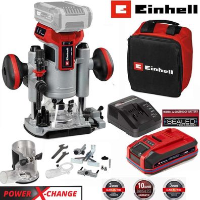 Einhell Professional 18V Ober/ Kantenfräsen-Set TP-RO 18 Set BL Sealed Akku 4.0 Ah