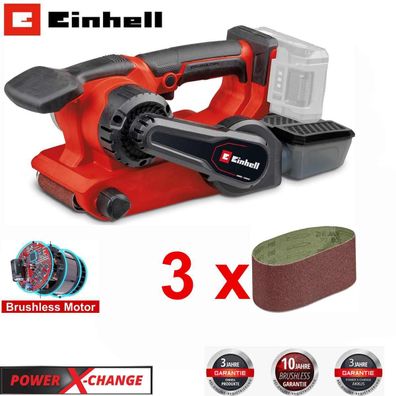 Einhell Professional 18V Akku-Bandschleifer TP-BS 18/457 Li BL-Solo inkl. 3x P80