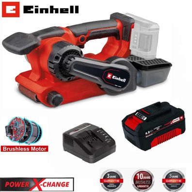 Einhell Professional 18V Bandschleifer TP-BS 18/457 Li BL Akku 4.0 Ah + 3x P80