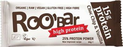 ROO´BAR 3x Roobar Protein Choco Chip and Vanilla, 60g, glutenfrei 60g