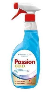 Passion Gold Glasreiniger, blau, 1L