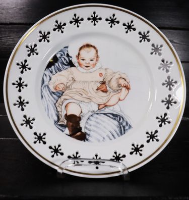 Bing & Gröndahl Durchbruchteller 725 Carl Larssons Kind Esbjörn Serie 2 Nr.1 #W