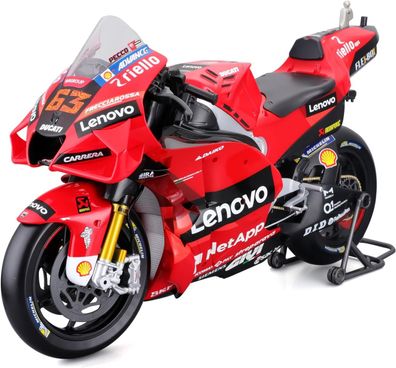 Maisto 32229 Modellmotorrad MotoGP Ducati Lenovo '22 Francesco Bagnaia #63 (1:6)