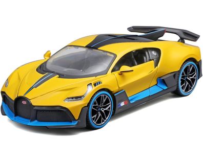 Maisto 31526 Modellauto Bugatti Divo (gelb, Maßstab 1:24) Modell Auto Spielzeug