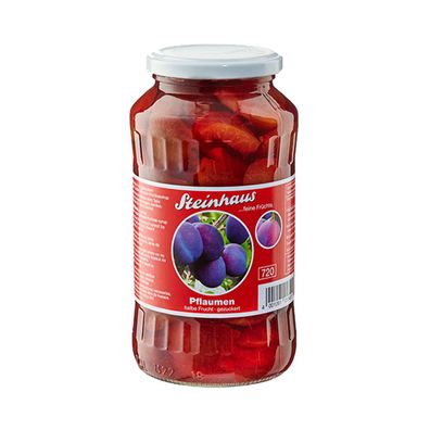 Steinhaus Pflaumen halbe Frucht gezuckert feine Frucht 720ml