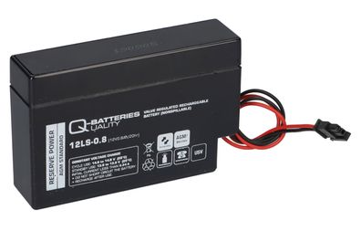 Q-Batteries 12LS-0.8 12V 0,8Ah AGM Blei-Vlies Akku Heim & Haus