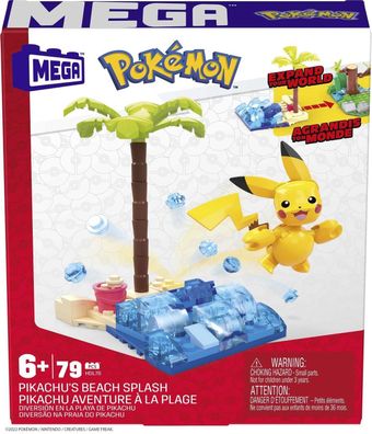 Mattel Pokémon Pikachus Strandtag Bauset Klemmsteine MEGA BLOCKS beach splash