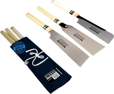 Japansägen 3er-Set Stroxx Handsäge Zugsäge Holzsäge (Kataba, Dozuki, Ryoba)