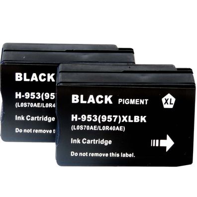 Kompatibel 2x HP 953XL, L0S70AE BK Black Multipack schwarze Druckerpatronen je ...
