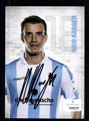 Nico Karger Autogrammkarte TSV 1860 München 2016-17 Original Signiert