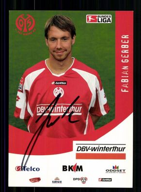 Fabian Gerber Autogrammkarte FSV Mainz 05 2005-06 Original Signiert