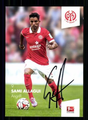 Sami Allagui Autogrammkarte FSV Mainz 05 2014-15 Original Signiert