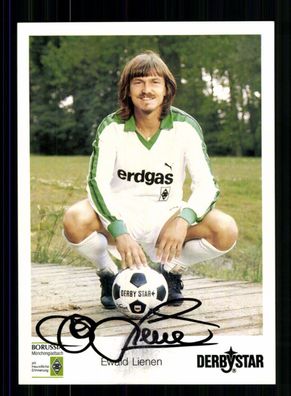 Ewald Lienen Autogrammkarte Borussia Mönchengladbach 1984-85 Orig Sign