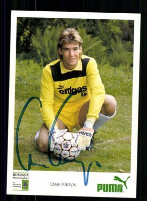 Uwe Kamps Autogrammkarte Borussia Mönchengladbach 1986-87 Orig Sign