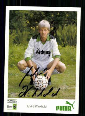 Andre Winkhold Autogrammkarte Borussia Mönchengladbach 1986-87 Orig Sign