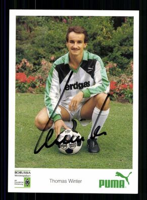 Thomas Winter Autogrammkarte Borussia Mönchengladbach 1987-88 Orig Sign