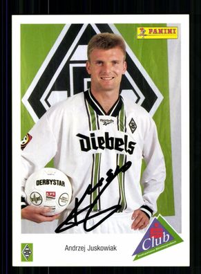 Andrzej Juskowiak Autogrammkarte Borussia Mönchengladbach 1996-97 Orig Sign