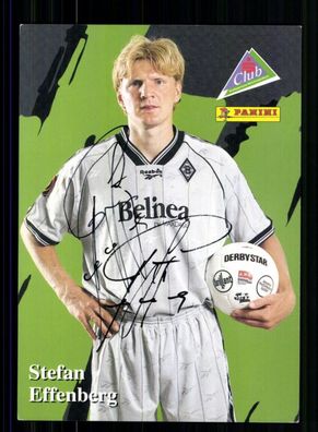Stefan Effenberg Autogrammkarte Borussia Mönchengladbach 1997-98 Orig Sign + 2