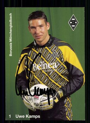Uwe Kamps Autogrammkarte Borussia Mönchengladbach 1998-99 Orig Sign