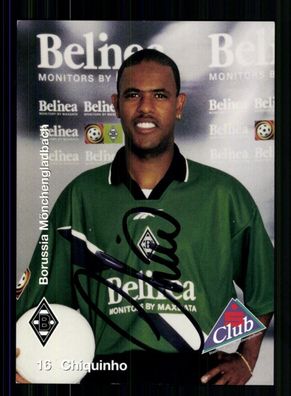 Chiquinho Autogrammkarte Borussia Mönchengladbach 1999-00 Orig Sign