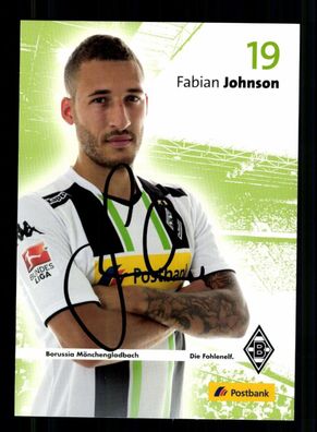 Fabian Johnson Autogrammkarte Borussia Mönchengladbach 2014-15 Orig. Sign.