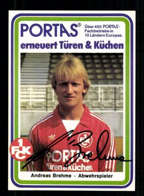 Andreas Brehme Autogrammkarte 1 FC Kaiserslautern 1982-83 Original Signiert