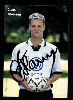 Claus Thomsen Autogrammkarte VFL Wolfsburg 1999-00 Original Signiert
