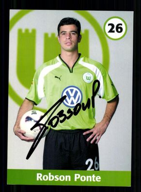 Robson Ponte Autogrammkarte VFL Wolfsburg 2001-02 Original Signiert