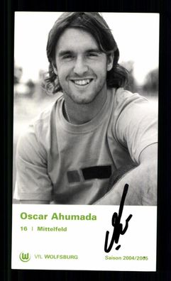 Oscar Ahumada Autogrammkarte VFL Wolfsburg 2004-05 Original Signiert # G 40734