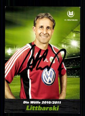 Pierre Littbarski Autogrammkarte VFL Wolfsburg 2010-11 Original Signiert