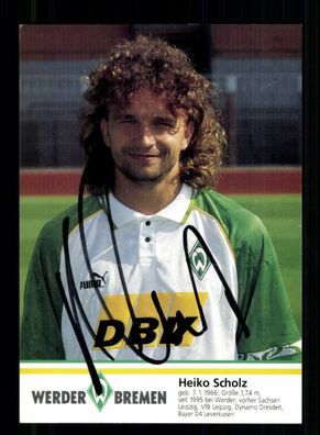 Heiko Scholz Autogrammkarte Werder Bremen 1995-96 Original Signiert